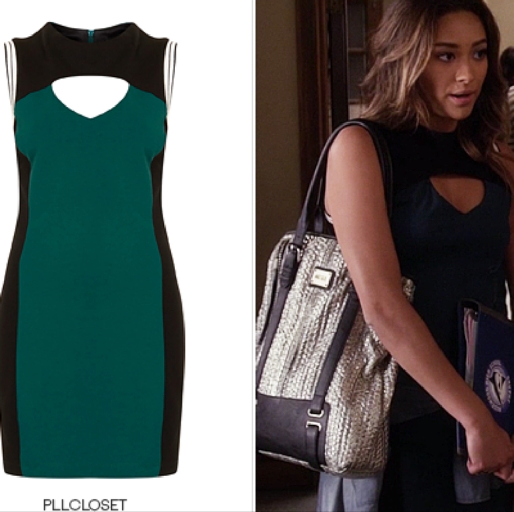 Topshop bodycon trim cut out dress